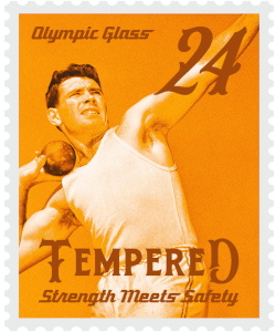 Olympic Glass Stamps Tempered